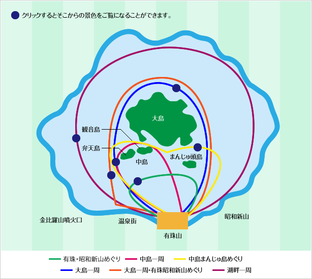 クリックするとそこからの景色をご覧になることができます。